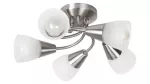 5691 Plafon CONOR E-14/ 5Xmax 40W, IP20, chrom satynowy/ szkło opalizowane 230V, 50Hz