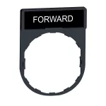 Harmony XB4 Ramka do mocowania etykiet 30x40mm czarna/czerwona z etykietą 8x27mm 
