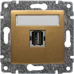 VENA Gniazdo multimedialne USB, bez ramki PATYNA