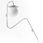 COTTON kinkiet fi100 max.1x1,9W, G9, 230V, przewód transparentny, kolor srebra (gładki mat) DM101/LA42/A1/L/B/963