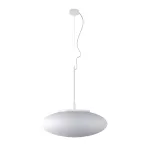 OVAL fi550 wisząca max.3x23W, E27, 230V, przewód transparentny, biały sygnałowy (mat struktura) RAL 9003