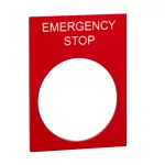 Harmony XAC Etykieta  30 x 40 mm  czarny  EMERGENCY STOP