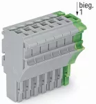 1-przewodowe gniazdo Push-in CAGE CLAMP®, szary/żółto-zielony 2022-108/000-036