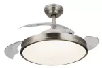 Atlas DC Fan ceiling 28W+35W TW Nickel Wentylator sufitowy z oświetleniem LED