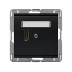 VERONA (czarny mat) Gniazdo HDMI  bez ramki