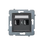 ROSA (Bazalt) Ładowarka USB 2xA (A-10W) bez ramki (op=4)