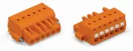 1-przewodowe gniazdo przycisk Push-in CAGE CLAMP®, pomarańczowa 2231-315/107-000