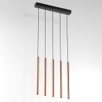 NER PANEL ZPD5 wisząca max. 5x2,5W, G9, 230V, przewód czarny, kolor miedzi (gładki mat)