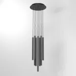 NER PANEL ZBE11 wisząca max. 11x2,5W, G9, 230V, przewód czarny, szary grafitowy (mat) RAL 7024