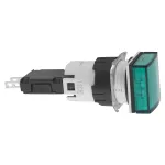 Harmony XB6 Kompletny wskaźnik świetlny, Zielony, LED, Kwadratowy, 12...24 V AC/DC, 16 mm, Plastikowy