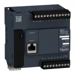 Sterownik kompaktowy, port szeregowy RJ45, 9 wejść, 7 wyjść tranzystorowych NPN, 24 VDC Modicon M221