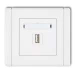 FLEXI Ładowarka USB pojedyncza USB A, 5W max., 5V, 1A biały