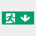 Down arrow pictogram EM01-0008