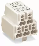 Złączka zasilająca bez przycisków, biała 272-122/001-000