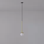 COTTON 350 fi100 wisząca wpust max.1x1,9W, G9, 230V, przewód czarny, kolor złota (gładki mat)