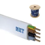 nkt instal YDYpżo 450/750 4x1,5 biały Kabel elektroenergetyczny, instalacyjny, wielożyłowy z izolacją PVC