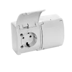 VG-2 Koala Gn. podw. 2x2P+Z SCHUKO n/t IP44 białe z klapką białą
