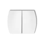 Klawisze podwójne do łączników TREND, LOGO (komplet dwóch sztuk) biały