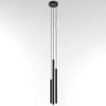NER PANEL ZBH3 wisząca max. 3x2,5W, G9, 230V, przewód czarny, czarny głęboki (mat struktura) RAL 9005
