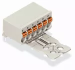 1-przewodowe gniazdo, kątowe przycisk Push-in CAGE CLAMP®, jasnoszary 2091-1360