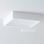 BELONA KWADRAT 400x400x100 plafon max. 3x60W, E27, 230V, czarny głęboki (mat struktura) RAL 9005
