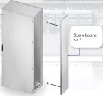 Osłony boczne do szafy sterowniczej Delta-System o wymiarach: wys.1400 x gł.400 (2szt.) RAL 7035