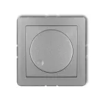 DECO Mechanizm elektronicznego regulatora oświetlenia przyciskowo-obrotowego do lamp LED srebrny metalik