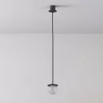 CLAR 500 fi100 wisząca LED 2,7W/298lm/3000K, 230V, przewód czarny guma, szary grafitowy (mat struktura) RAL 7024