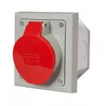 Gniazdo izol. podtyn. 16A 250/400V~ 3P+N+Z IP-44