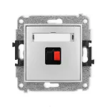 ICON Mechanizm gniazda głośnikowego pojedynczego srebrny metalik