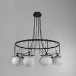 CORONA wisząca max.10x23W, E27, 230V, czarny (mat) RAL 9017