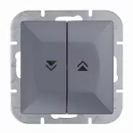 WP-10P/M Wyłącznik żaluzjowy-PERŁA-zwierny p/t 10A,250V; antracyt