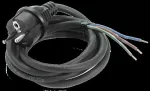 Przewód H05RR-F(OW) 3x1,5 5m z wt.prostą uni-schuko, czarny