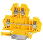 Złączka piętrowa 4mm2 żółta /50/