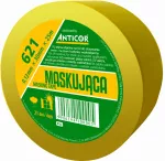 MASUKUJĄCA 621 taśma PCW samoprzylepna, prążkowana, odporna na UV do zastosować zewnętrznych i wewnętrznych 38 mm x 25 m żółta