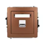DECO Mechanizm ładowarki USB pojedynczej USB A, 5W max., 5V, 1A brązowy metalik