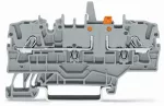 2-przewodowa złączka rozłączalno-pomiaro z mechaniczną blokadą z dodatkowym mostkowaniem, pomarańczowa
