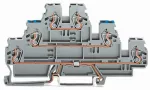Złączka trzypiętrowa złączka przelotowa/przelotowa, szara 870-559