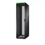 Szafa Easy Rack 600mm/48U/1200mm z dachem, panelem bocznym, kółkami, nóżkami i 4 wspornikami, bez podłogi, czarna