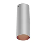 PIXO 160 stropowy max 1x50W, GU10, 230V, kolor miedzi, srebrny aluminiowy (mat struktura) RAL 9006 T068D16Sh961101