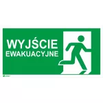 ZNAK WYJŚ.EWAK.+ZNAK E002,150X300 FOLIA SAMOPRZYLEPNA FOTOLUMINESCENCYJNA