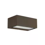 Wall fixture IP54 Nemesis Aluminium 90*220mm E27 15W Brown 273lm 05-9649-J6-T2