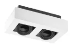 OPRAWA SUFITOWA ASTER, AC220-240V, 50/60 Hz, GU10, max.50W * 2, IP20, ALUMINIOWA, PODWÓJNA, BIAŁA