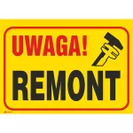 UWAGA! REMONT 350X250 PŁYTA PCV SZTYWNA