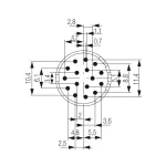 SAI-M23-BE-16-F Wkładka stykowa do złączy okrągłych, nr.katalogowy 1224250000