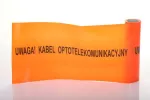 Taśma ostrzegawcza pomarańczowa szer. 15 cm z nadrukiem 
