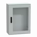 Obudowa poliestrowa wisząca PLM z drzwiami transparentnymi, zamek 3 punktowy, IP66 847x636x300 mm, PanelSet
