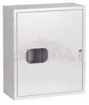 ROZDZIELNIA NRL 1F 6 WĄSKA Z ZAMKIEM I SZYBĄ POD LICZNIK ELEKTRONICZNY (4-334E) RAL 9003