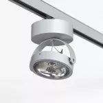 DEDRA A1Td LED111 projektor track max. 1x20W, G53, 12V/DC, srebrny aluminiowy (mat struktura) RAL 9006