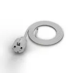 PP-40H/2M/3X1,0/H05VV-F Przewód przyłączeniowy z wtyczką prostą IP44; 3x1; H05VV-F; 2m; biały